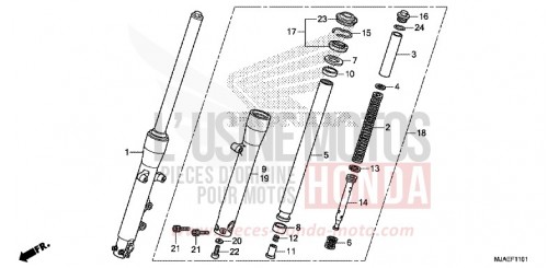 GABEL, VORNE (VT750C2S) VT750C2SE de 2014